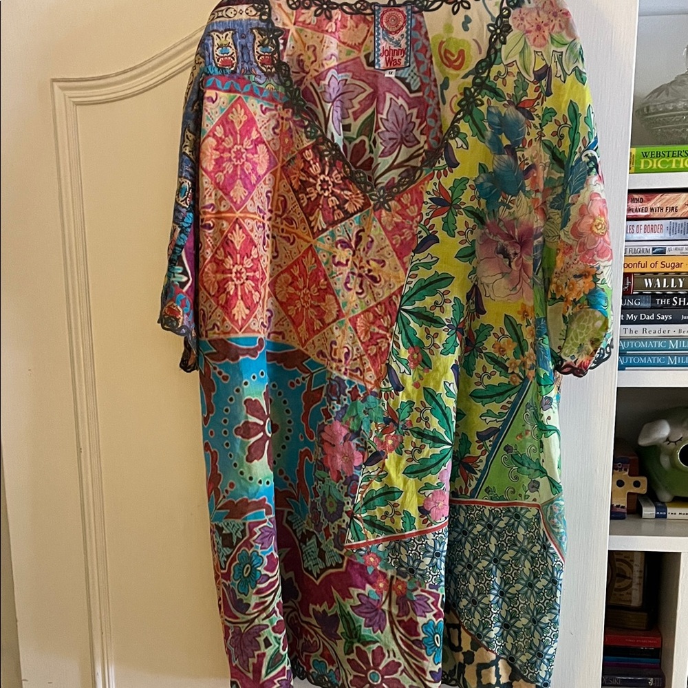 Johnny Was Multicolor Embroidered Dress